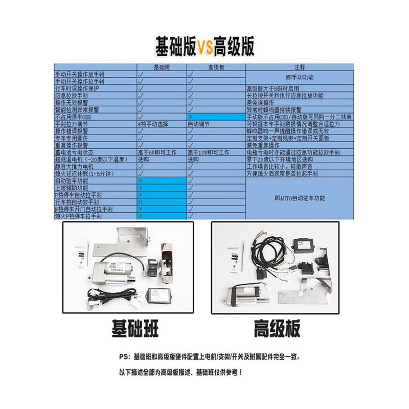 适用八代雅阁歌诗图机械改装升级电子手刹总成开关自动驻车器套件图片