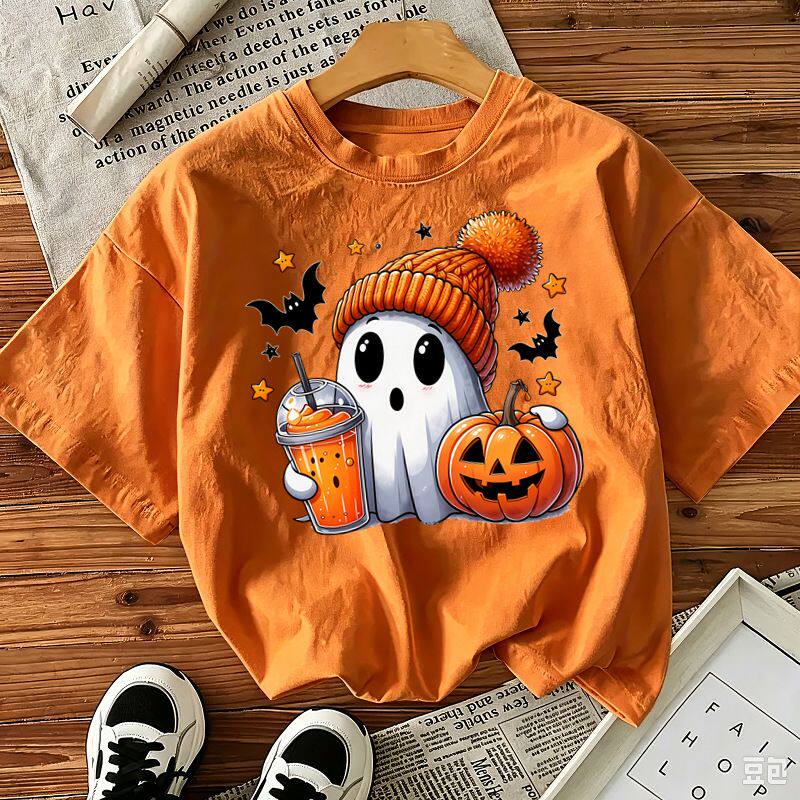 跨境女装欧美万圣节服饰短袖halloween亚马逊COS节日上装圣诞服装