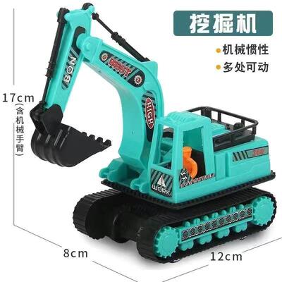 儿童挖掘机玩具大号惯性工程车挖土机挖掘机钩机仿真模型地摊爆款