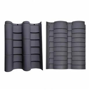 仿古连体瓦高分子材质模压瓦徽派小青瓦屋顶瓦片屋面瓦碳纤彩陶瓦