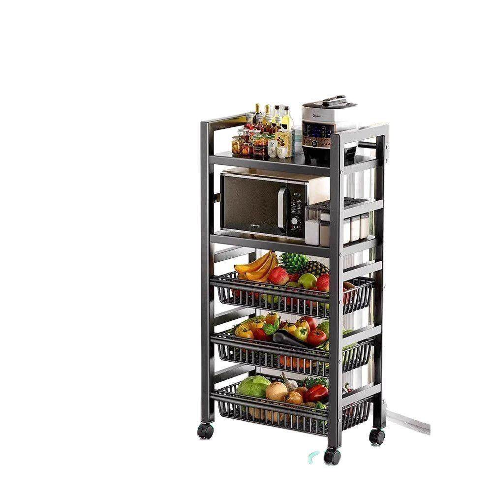 厨房置物架落地菜篮子移动收纳微波炉蔬菜多功能家用货架储物架子,厨房/烹饪用具,抹布架/厨房清洁收纳架,淘宝优惠券,粉丝福利购,淘宝优惠卷