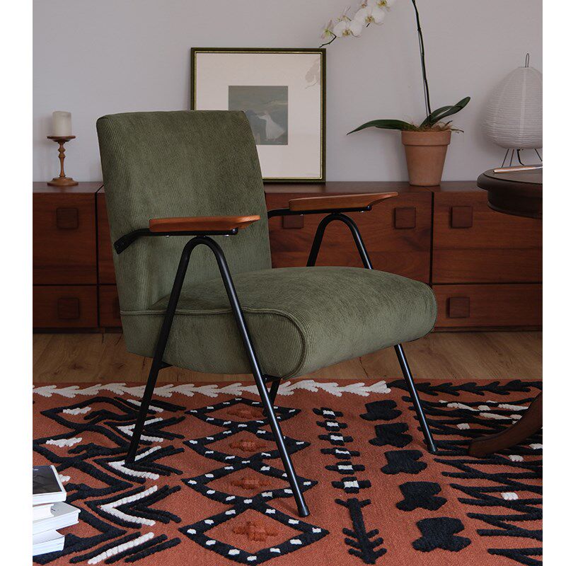 夏克 Home  复古单人位沙z发椅铁艺阳台沙发中古家具咖啡厅休闲