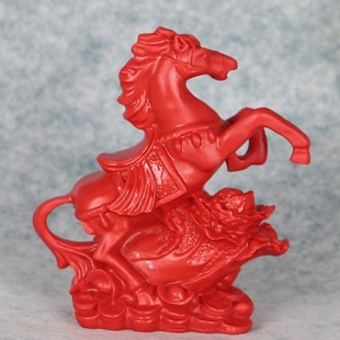 饰品 百财旺宅客厅玄关摆件装 红朱砂马上发财摆件装 饰品客w厅款