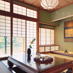 日式推拉门雪见门窗上下拉门实木隔断门折叠木门S榻榻米移门玻璃