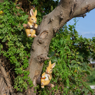 庭院摆件户外院子园林树上装 W饰挂件仿真动物 饰小松鼠摆件 花园装