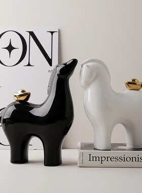 马上有钱摆件现代简约客厅装饰玄关E酒柜家居桌面饰品乔迁新居礼