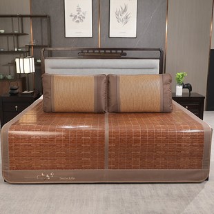 凉席竹席1.8直h筒1.5m折叠双面加厚1.4/1.35/1.2/1.6定制两米夏0.