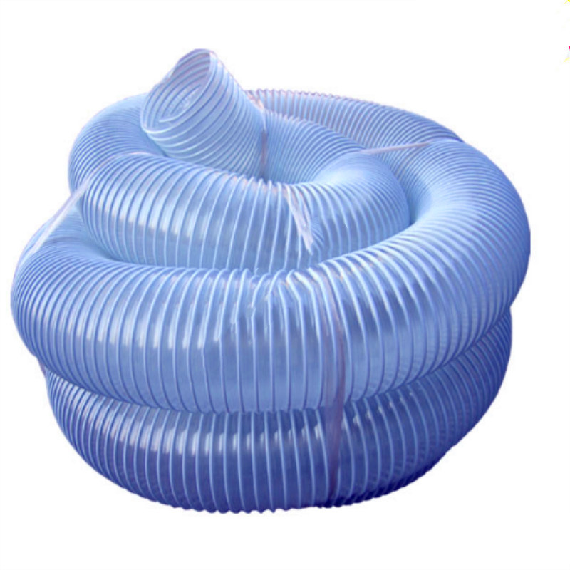 直销木工配件吸尘管钢丝管除t尘器螺旋胶骨风管黑色软管内径100mm