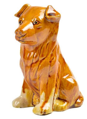 唐三彩陶瓷小狗 生肖狗动物桌面A摆件 新中式旺旺工艺品招财狗带