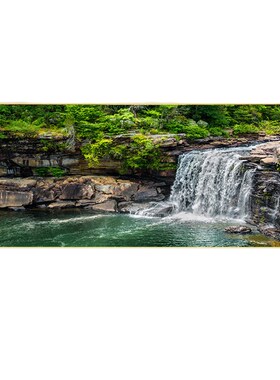 水往右边流挂画小溪流水s风景客厅卧室背景墙装饰画水往左边流挂