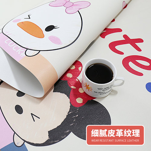 卡通床头柜垫子儿童可爱皮革w桌布防水防油免洗桌垫家用防尘盖布