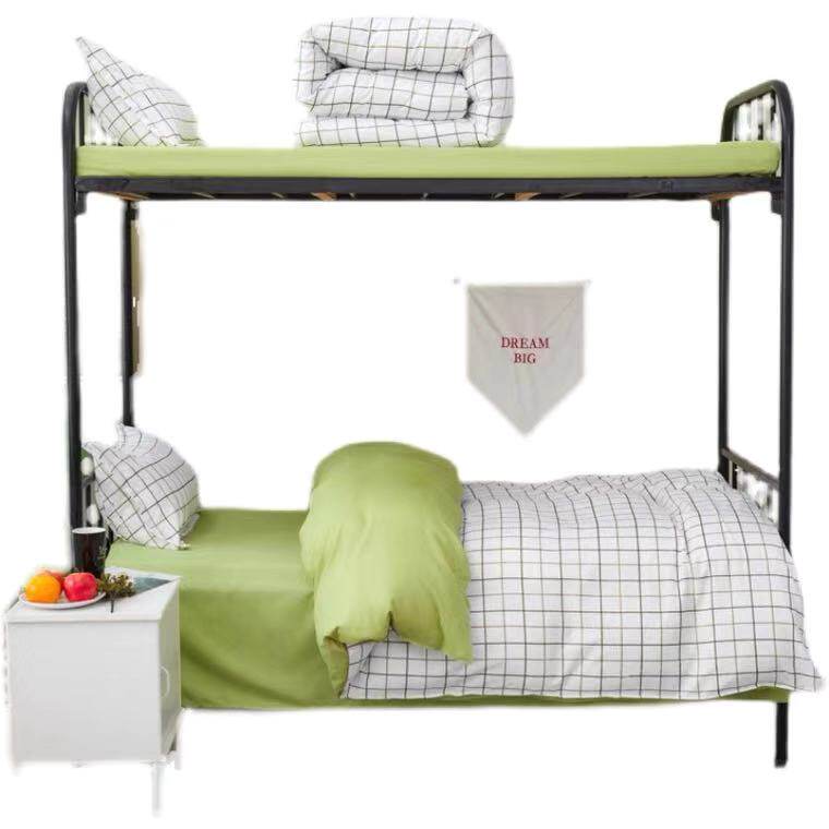 高低床上下铺学生寝室宿舍棉芯y被子垫褥枕头单人铺盖全套装六件