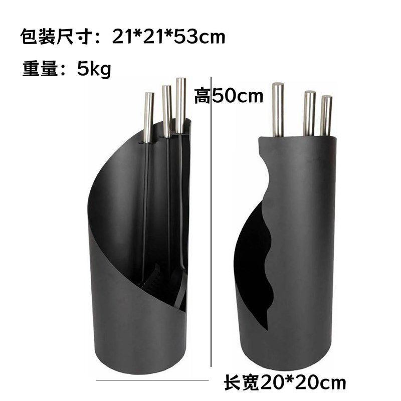 壁炉清灰工具套件架子铁铲柴火钩柴灰刷拨火棍柴火炉专用烧火灰铲