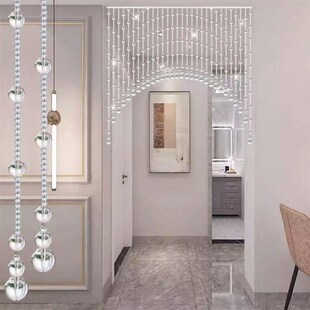 精选新款水晶珠帘门帘隔断客厅玄关过道卫生间门对门化解珠珠帘子