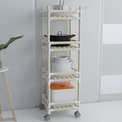 多功能实木置物架 书架 多层阳台 厨房 客厅收纳架落地锅架储物架