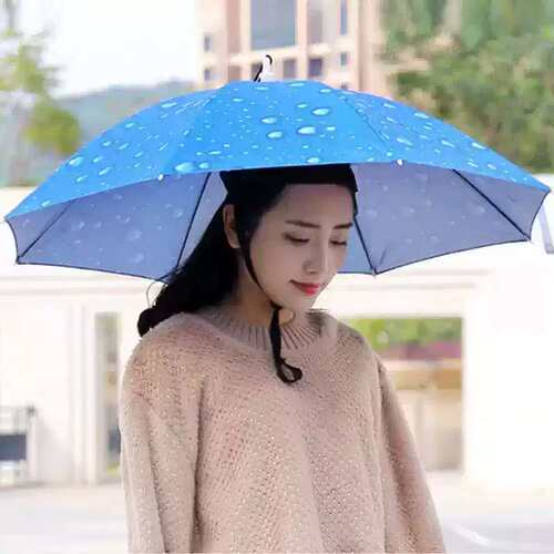 伞帽头戴雨伞帽子钓鱼太阳伞户外