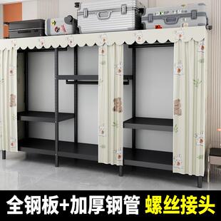 宝宝儿童衣物被子收纳储物柜子挂衣橱 简易衣柜卧室家用出租房组装