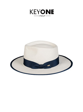 KEYONE2025新款经典时尚女款手工编织爵士礼帽遮阳草帽春夏帽