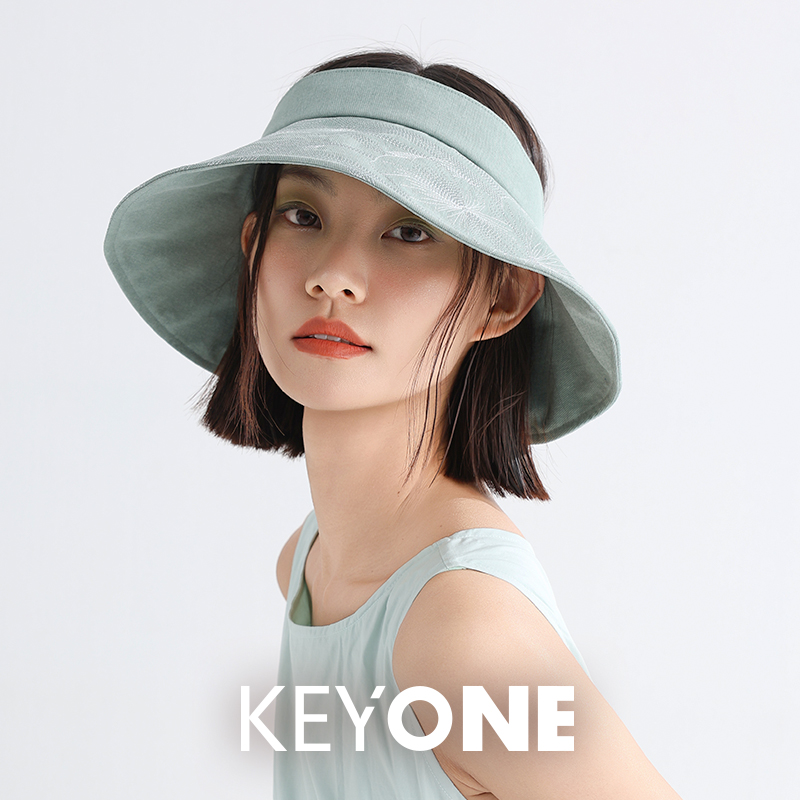 KEYONE 空顶帽女春季出游遮阳轻奢宽檐显脸小百搭防晒休闲空顶帽