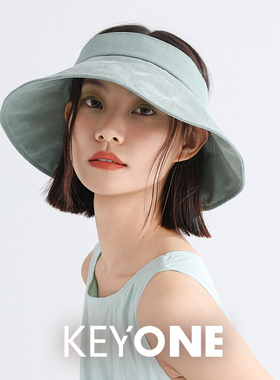 KEYONE 空顶帽女春季出游遮阳轻奢宽檐显脸小百搭防晒休闲空顶帽