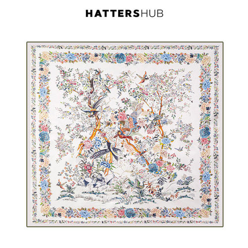 KEYONE桑蚕丝小方巾素绉缎真丝丝巾女士真丝披肩头巾夏季