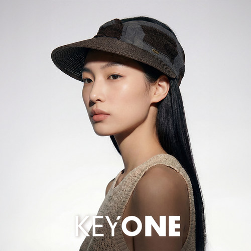 KEYONE极简风拼色棒球帽女春夏百搭复古显脸小帽子空顶帽