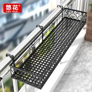 栏杆悬挂阳台花架置物架挂架铁艺窗台花架子室内护栏多肉花盆承重