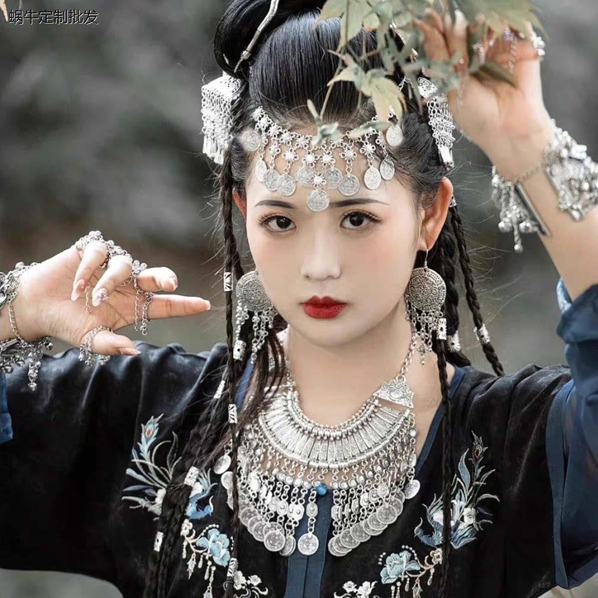 苗族民族风头饰额头链流