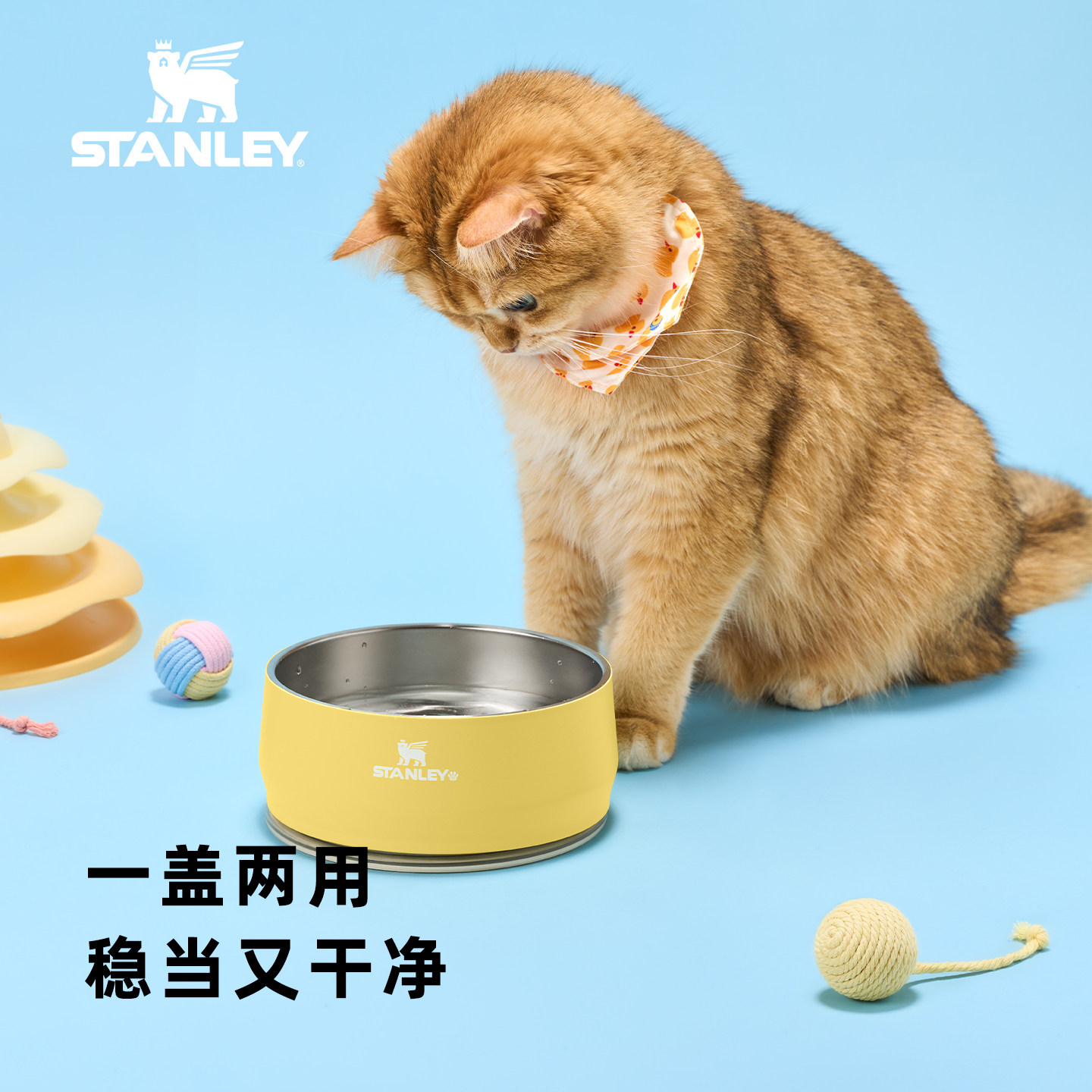Stanley不锈钢防翻大口径猫狗碗