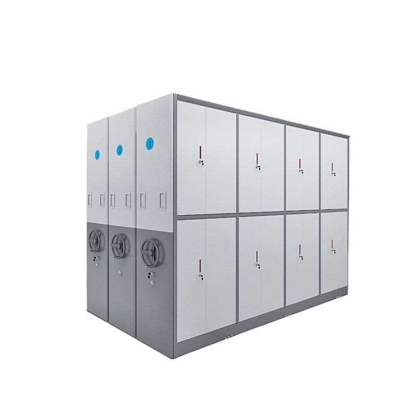 手动密集柜 钢制移动档案室密集柜铁皮资料储藏柜 档案室密集柜