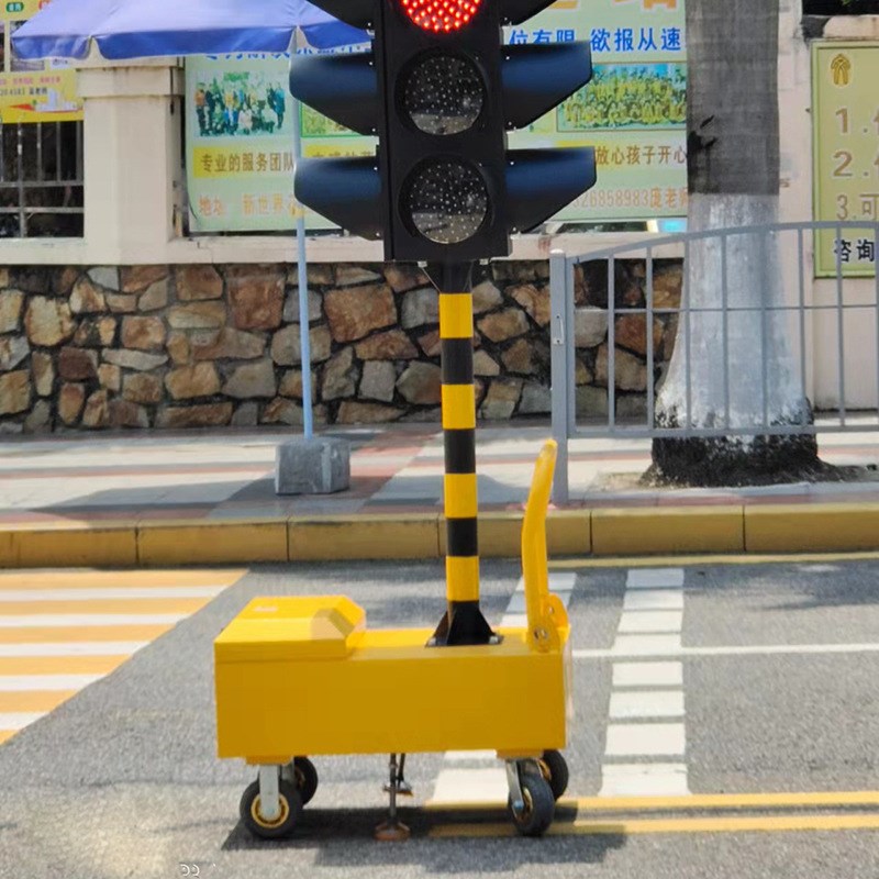 码头移动太阳能信号灯 路口交通红绿灯 满盘倒计时信号灯