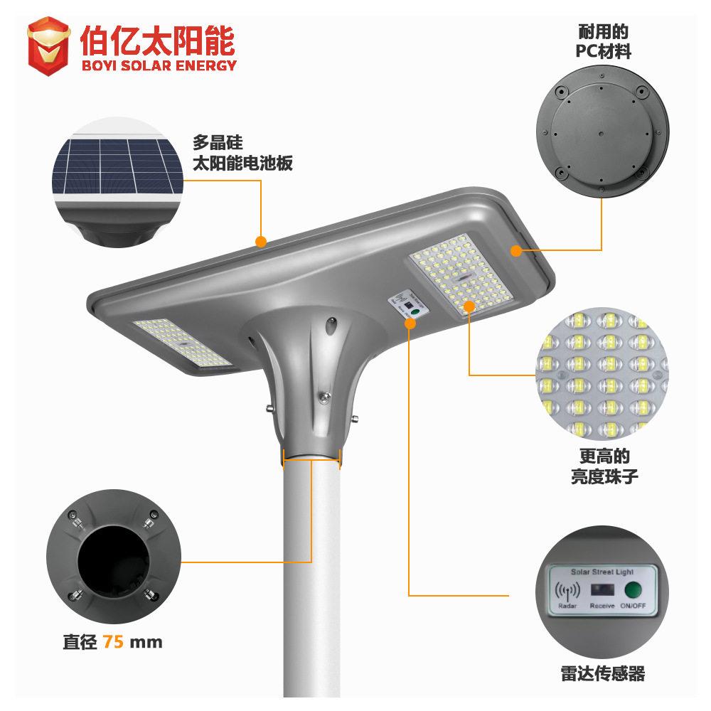 超亮款太阳能户外庭院灯天黑自动亮人体感应长续航solar照明路灯