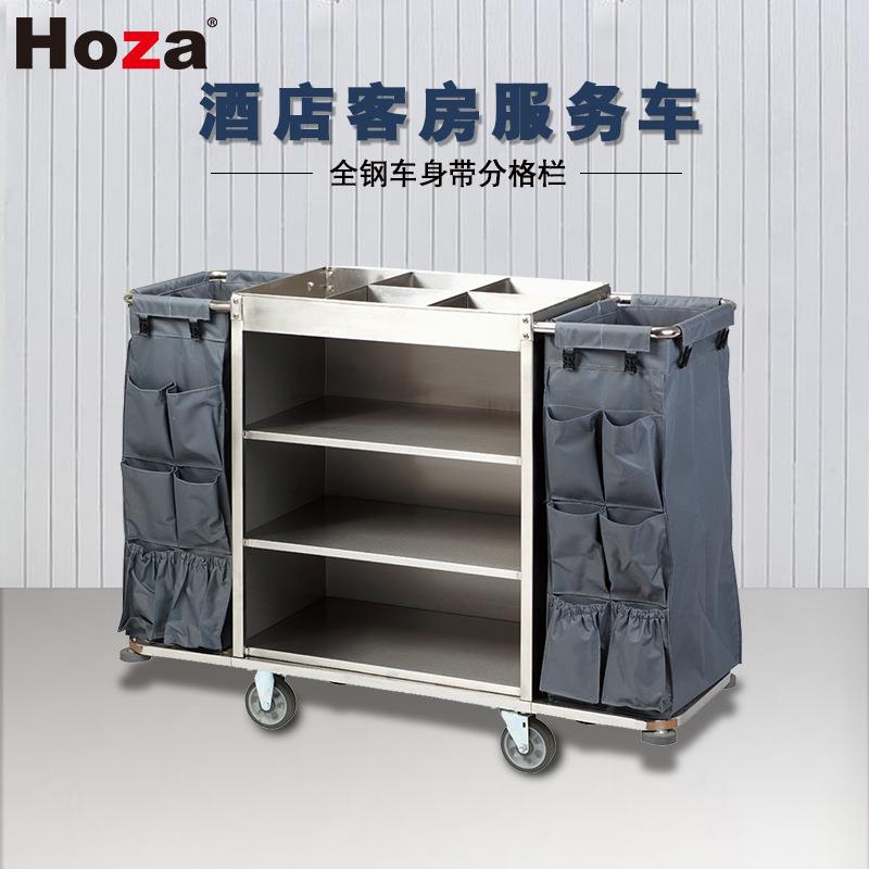 加厚适用酒店布草双边客房服务毛巾收推车酒店用品清洁车厂家