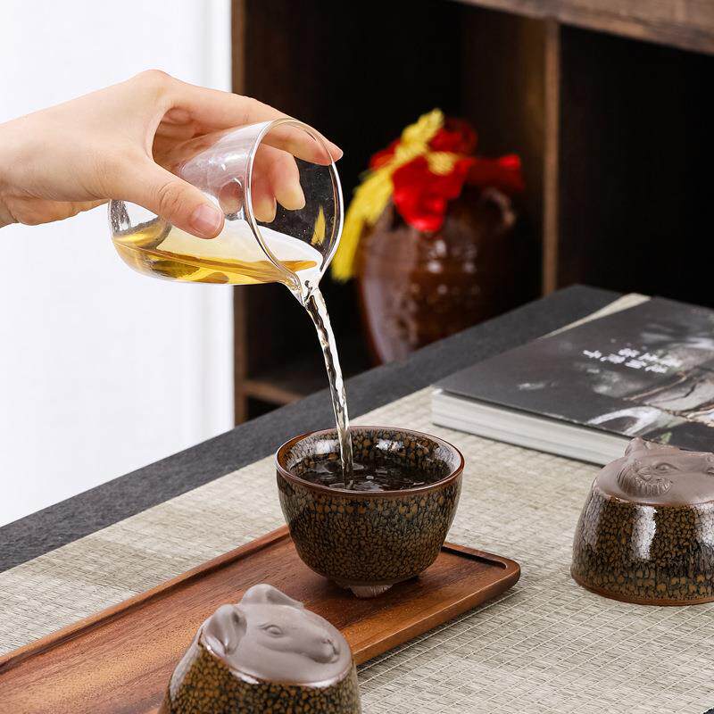 建阳原矿建盏 天目釉十二生肖 主人杯 大号茶碗茶盏 陶瓷礼品收藏
