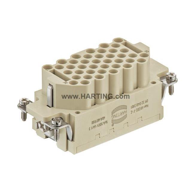 HARTING浩亭09320403101重载连接器HanEE 40EEE压接针母插芯(F