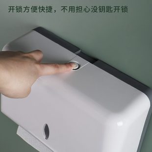 免打孔厨房抽纸盒酒店厕所洗手间擦手纸盒 卫生间纸巾盒家用壁挂式