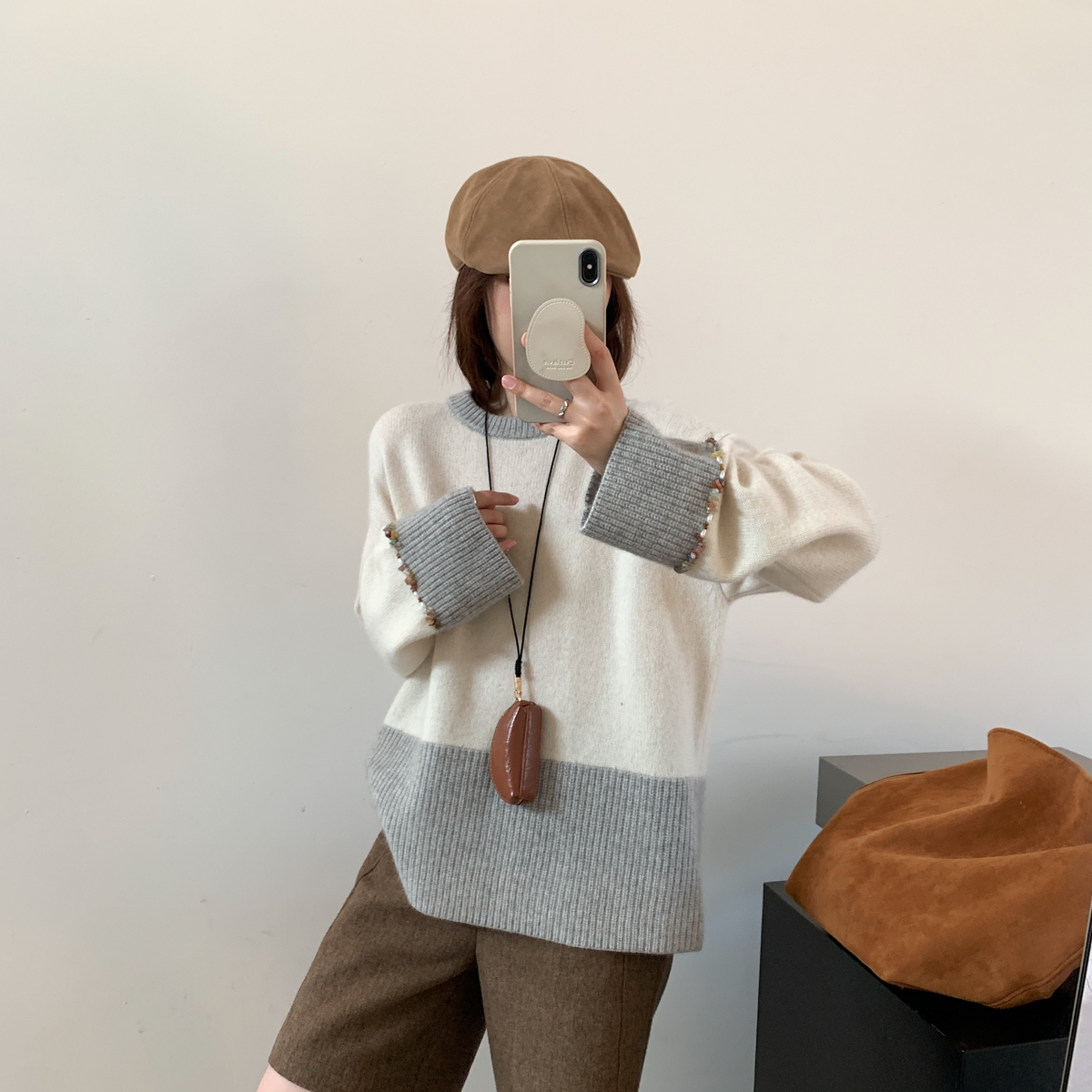 MUUTIS牧缇-贝熊绒针织衫(含73.6绵羊毛)(9.7其他特种动物毛)XT