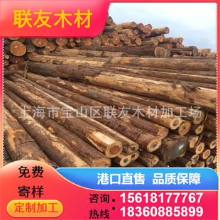 码头供应日本柳杉原木 河道打桩原木 古建筑用木材 柳杉价格