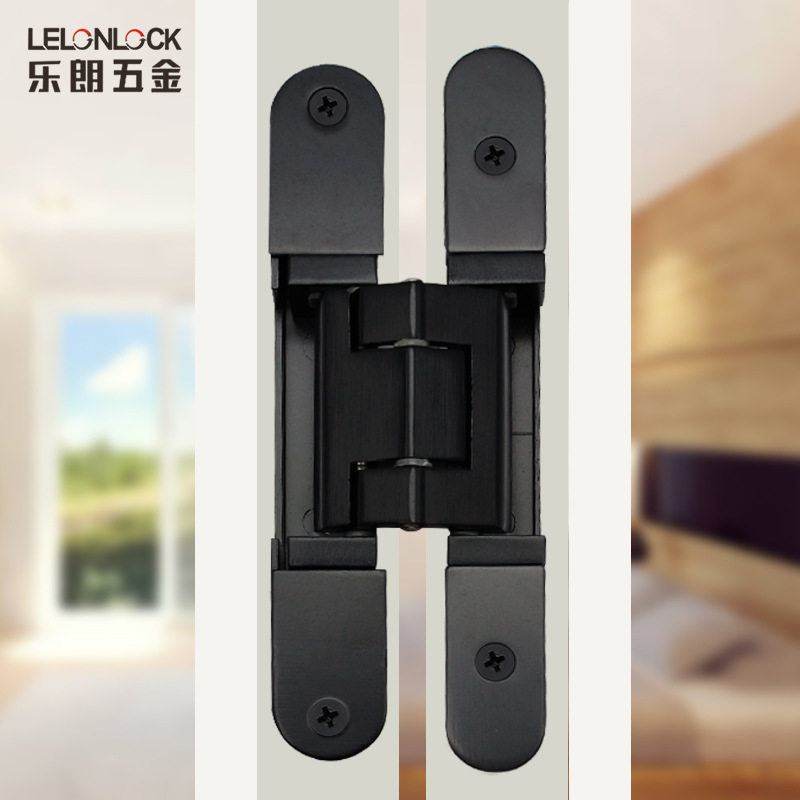 工厂批发三维可调暗铰 黑色隐形十字铰链 窄边框门暗合页暗藏暗铰