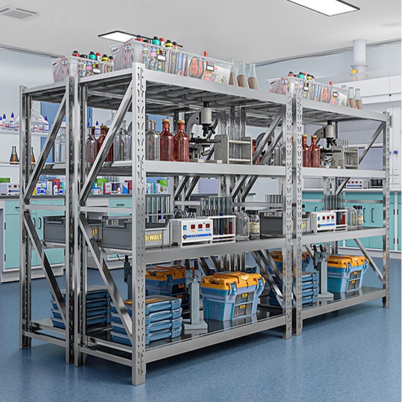 304不锈钢货架地下室冷库库房可调节储物架商用不锈钢重型货架