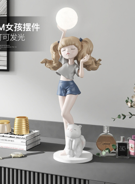 优选女孩客厅装饰摆件家居饰品电视柜玄关卧室台灯结婚新婚乔迁礼
