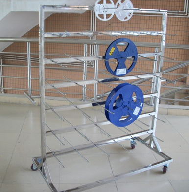 【厂家供应】供应现货金属移动拆装推拉镀铬线网防静电SMT料盘架