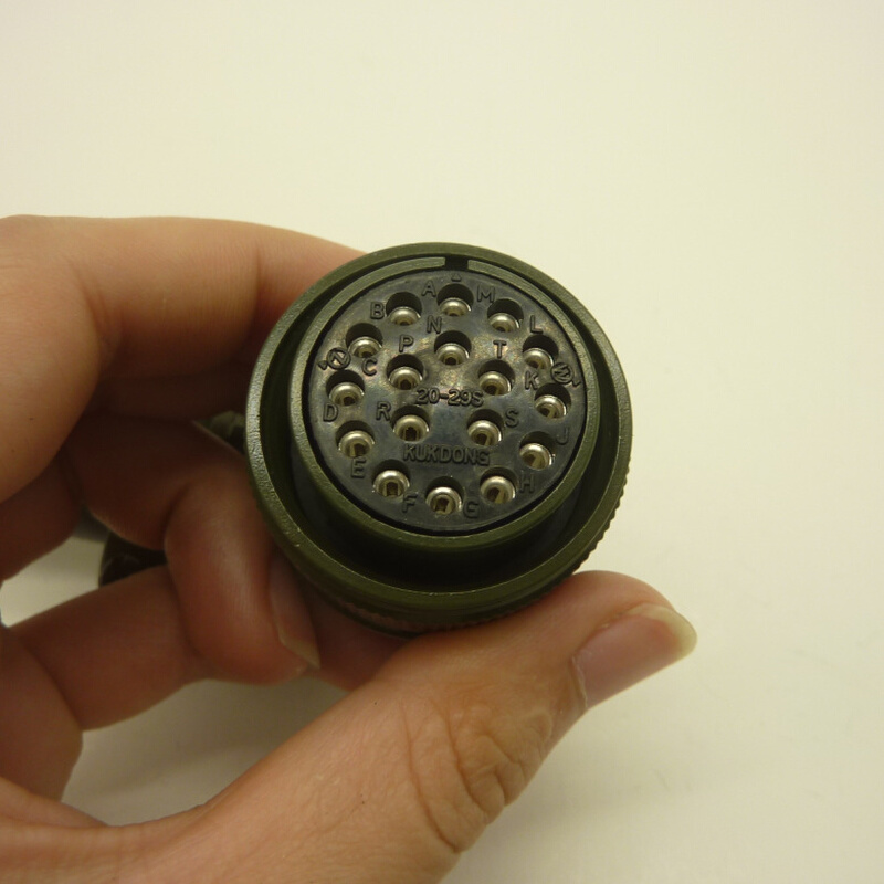 西赛姆信号连接器MS3108A20-29S弯式航空插头17芯接头KUKDONG