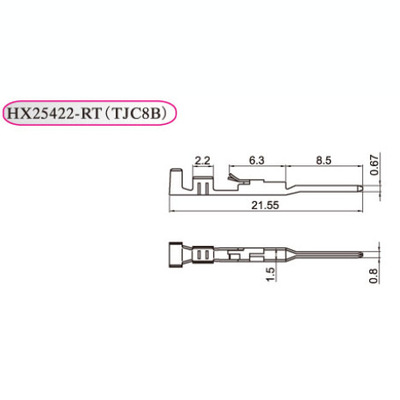 红星接插件 连绕端子 TJC8B-RT HX25422-RT 一盘8000只