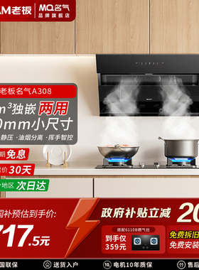 名气抽油烟机家用小型大吸力厨房316小尺寸侧吸318抽风机老板出品
