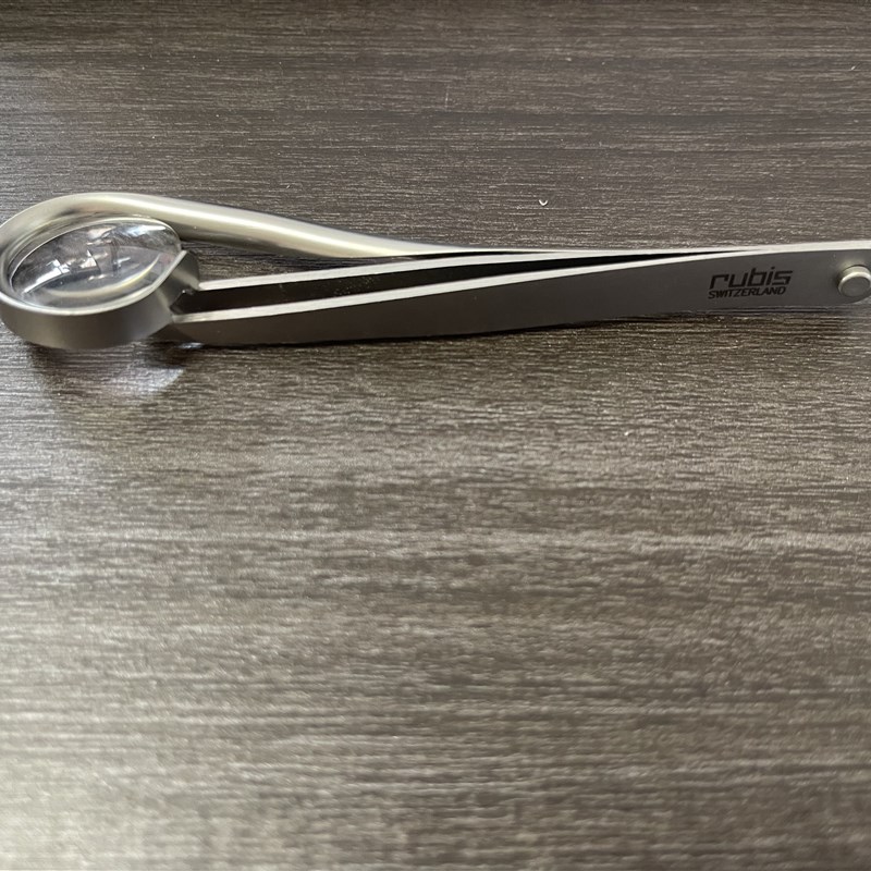 优选Rubis放大镜眉夹1K120 锋利斜口精密拔眉钳