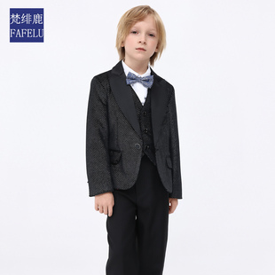 高定儿童西服奢华大牌时尚帅气轻奢痞帅风主持人演出礼服男童西装