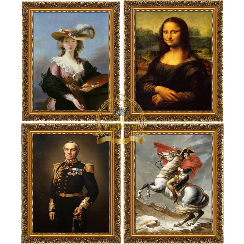 优选欧式贵妇人装饰画喷绘酒店会所壁画玄关挂画欧洲宫廷人物名画