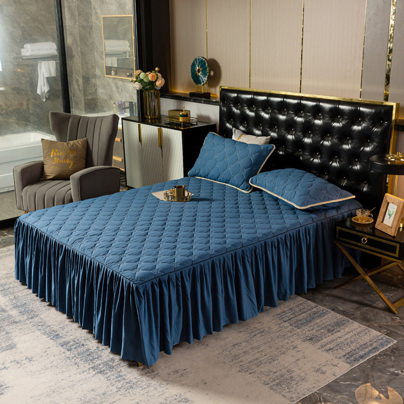 优选加厚夹棉床裙床罩单件1.5/1.8m床上三件套花边床笠防滑床单保,床上用品,床裙,淘宝优惠券,粉丝福利购,淘宝优惠卷