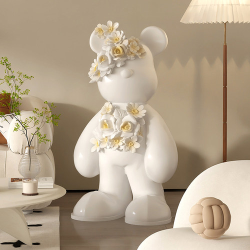 优选潮玩暴力熊摆件大型落地大号公仔客厅电视柜旁入户玄关轻奢装